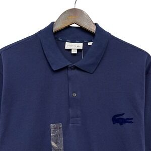 Lacoste NEW Men's 7/XXL Regular Fit Navy Blue Pique Big Crocodile Logo Golf Polo